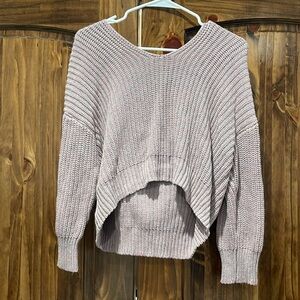 Storia pink/blue knit hoodie